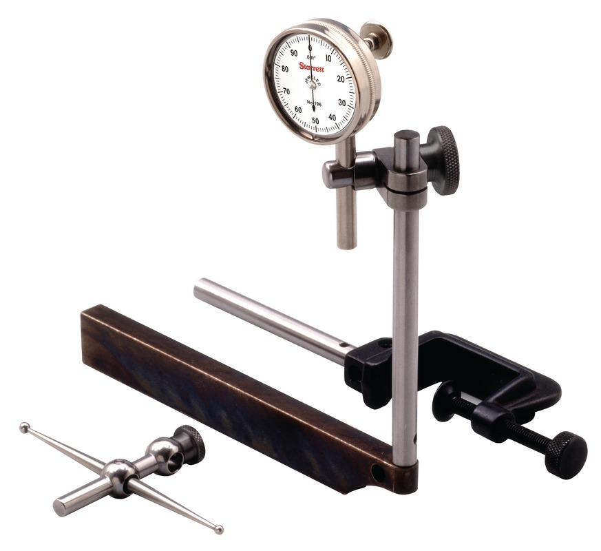 Starrett - Dial Test Indicator 0-100 Back Plunger W/attachments & Case