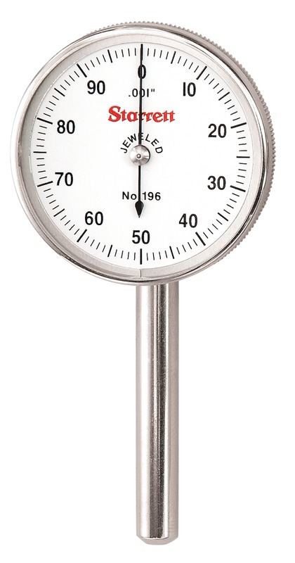 Starrett - Dial Test Indicator 0-100 Back Plunger W/points/adapter Only
