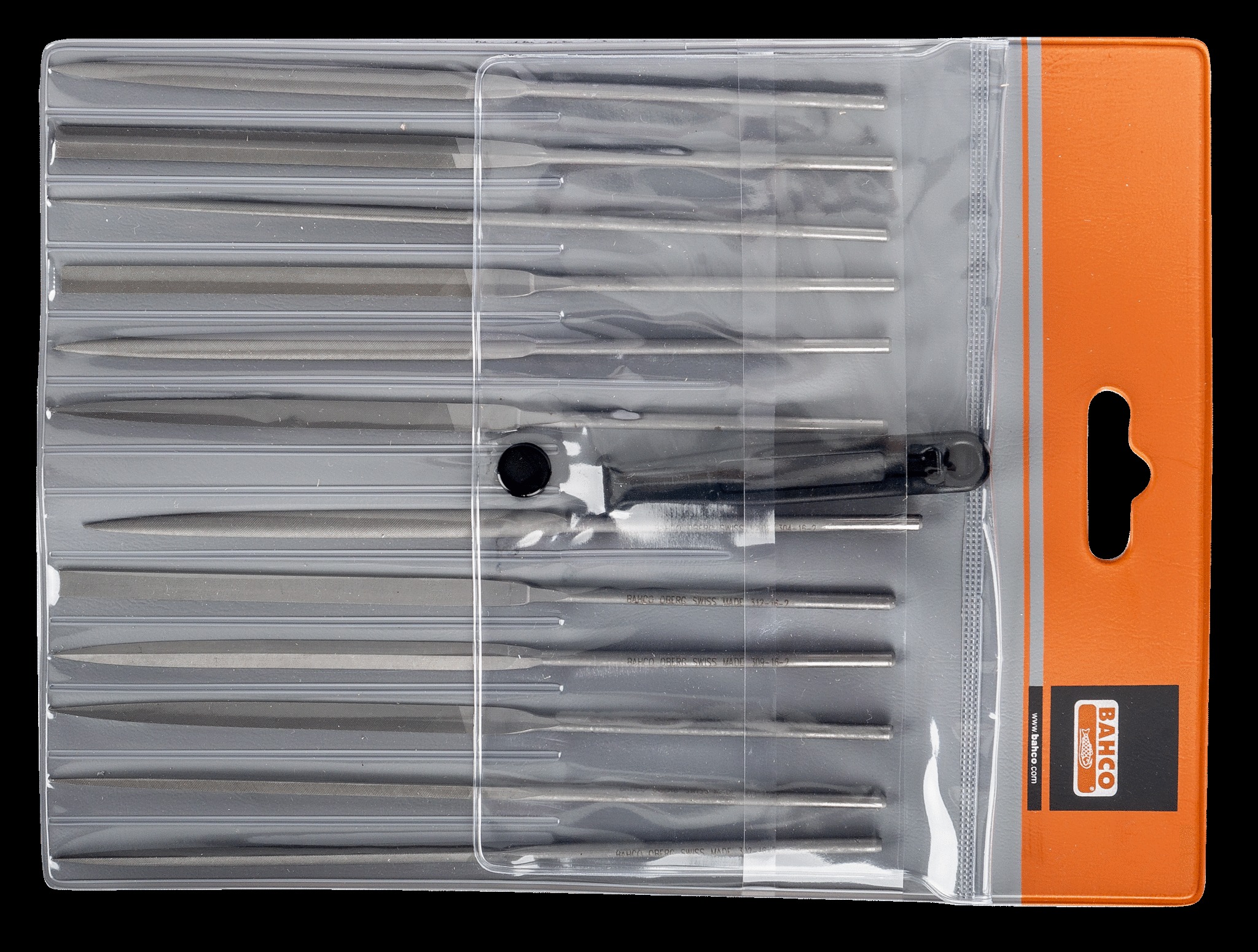 Bahco Needle file set, 12 pce in wallet, 6", 16cm, smooth cut, no handle - Image 2