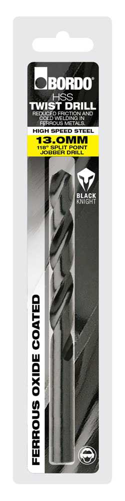 Bordo 10.80mm Black HSS Jobber - Clam