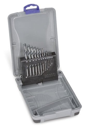 Bordo 12 Piece Black HSS Jobber Set in ABS Plastic Case