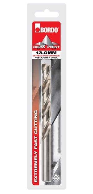 Bordo 8mm Delta Point Bright Finish HSS Jobber Drill Clam