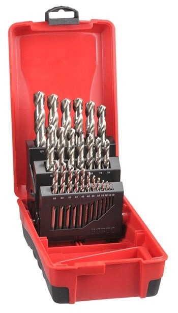Bordo 25 Pce - 1-13mm Delta Point Bright Finish HSS Drill Set