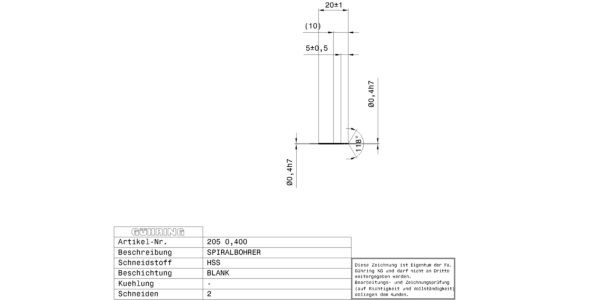 Guhring Jobber drill HSS 1/64 - Image 2