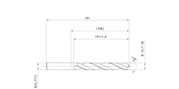 Guhring Jobber drill HSS 1/2 - Image 2