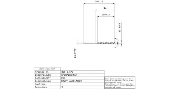 Guhring Jobber drill HSS 9/64 - Image 2