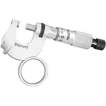 Starrett Can Curl Micrometer 0-12.5mm Range 0.01mm Grad 209MRL Can Curl Micrometer: 0-12.5mm
