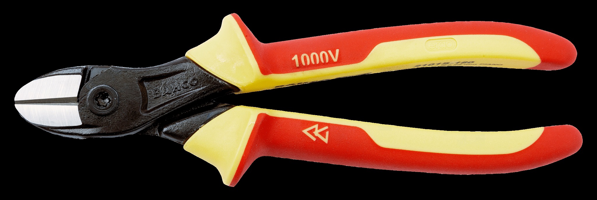 Bahco Pliers, ergo, side cutting, insulated to 1000V, 180mm, max cutting cap 2.0mm - Image 2