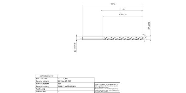 Guhring Long Series Twist drills HSS 5/16 - Image 2