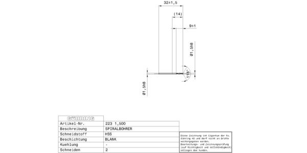 Guhring Stub drill HSS - Image 2