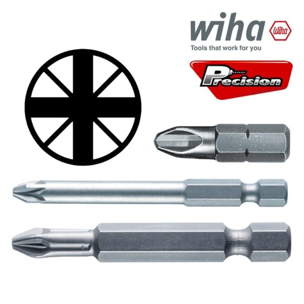 WIHA BIT POWER INSERT 50mm LENGTH POZIDRIV #2 DURA SERIES