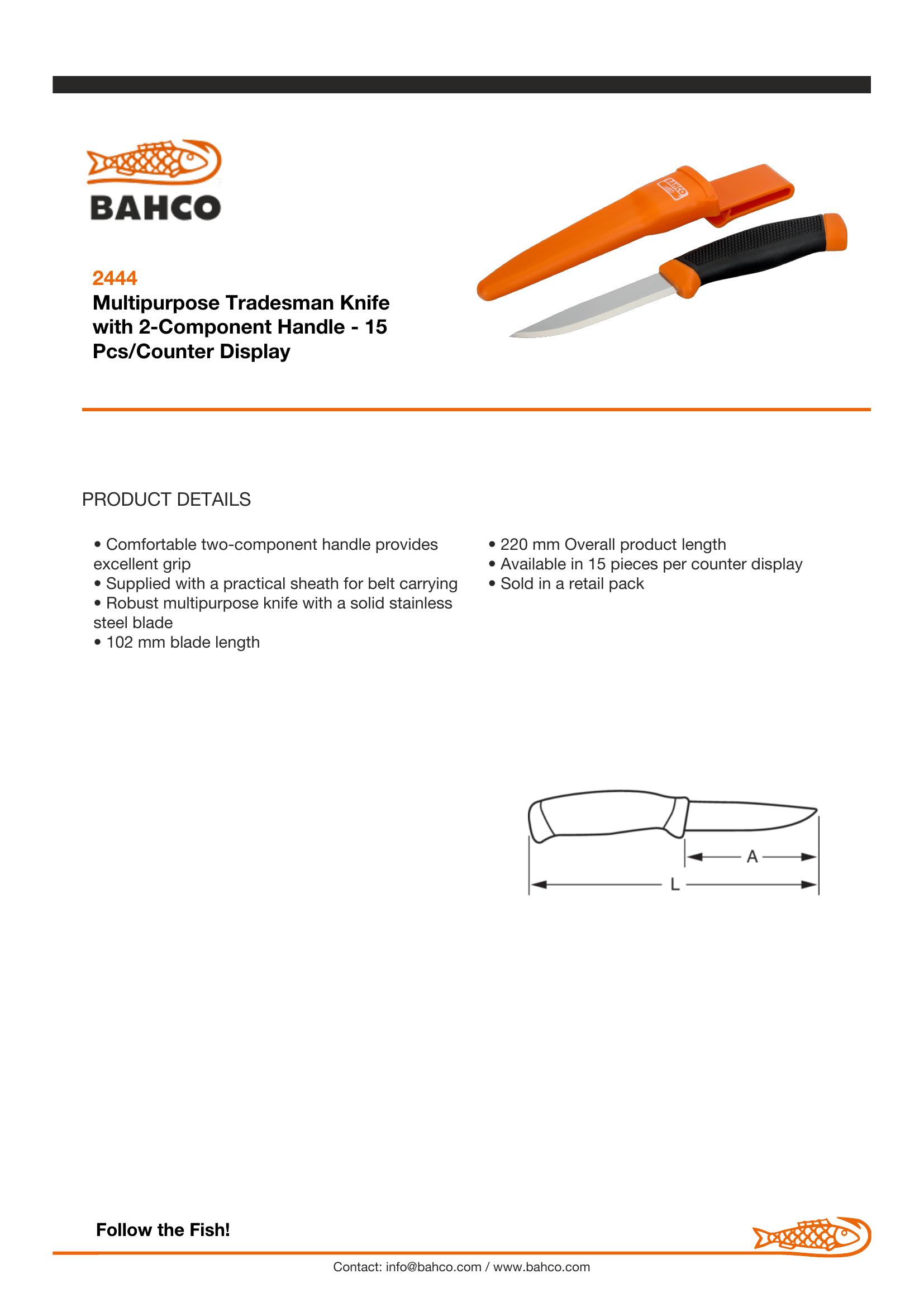 Bahco Carpenters "Mora-Knife" - Image 5