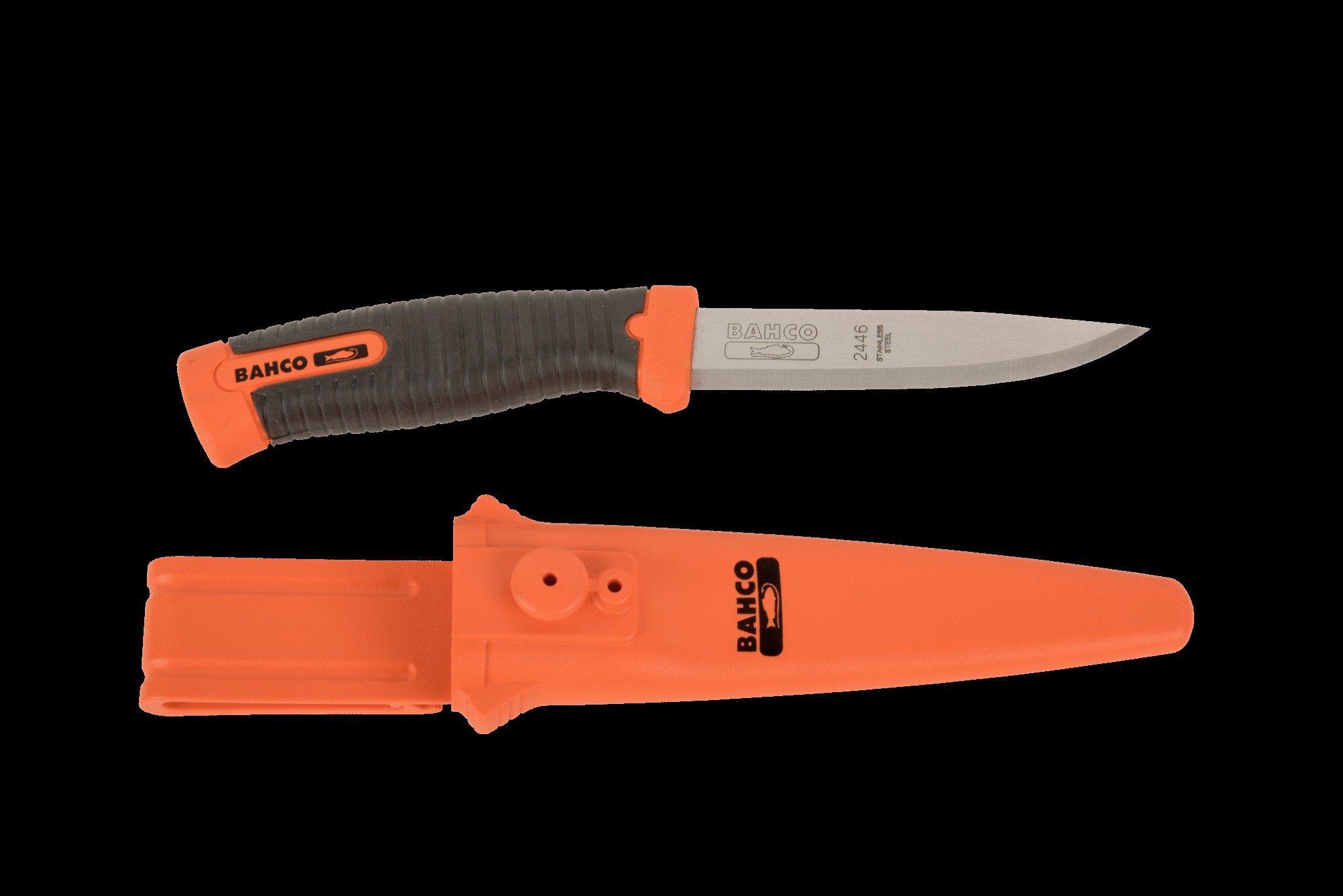 Bahco Multipurpose Tradesman Knife with 2-Component Handle and Double Button Holster