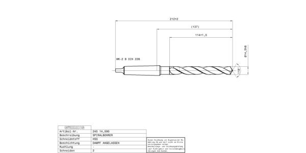 Guhring Twist drills - Taper shank HSS - Image 2