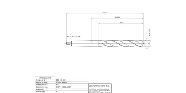 Guhring Twist drills - Taper shank HSS - Image 2