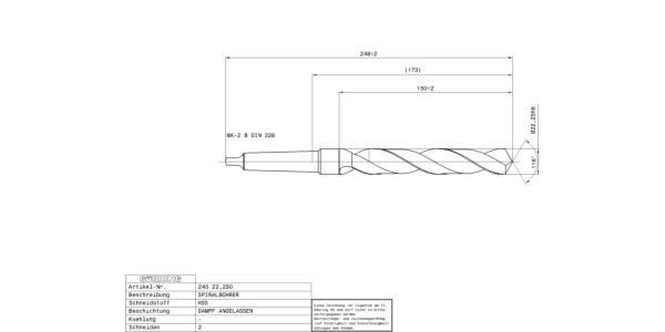 Guhring Twist drills - Taper shank HSS - Image 2