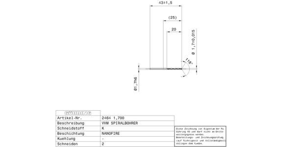 Guhring Jobber drill Solid Carbide Fire Coated - Image 2