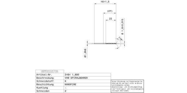 Guhring Jobber drill Solid Carbide Fire Coated - Image 2
