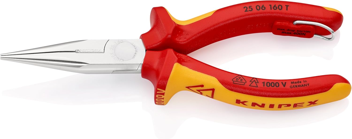 KNIPEX TETHERED LONG NOSE PL 1000V 160MM