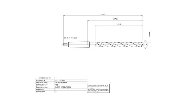 Guhring Long series twist drills - Taper shank HSS - Image 2