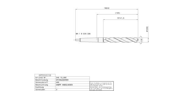 Guhring Long series twist drills - Taper shank HSS - Image 2