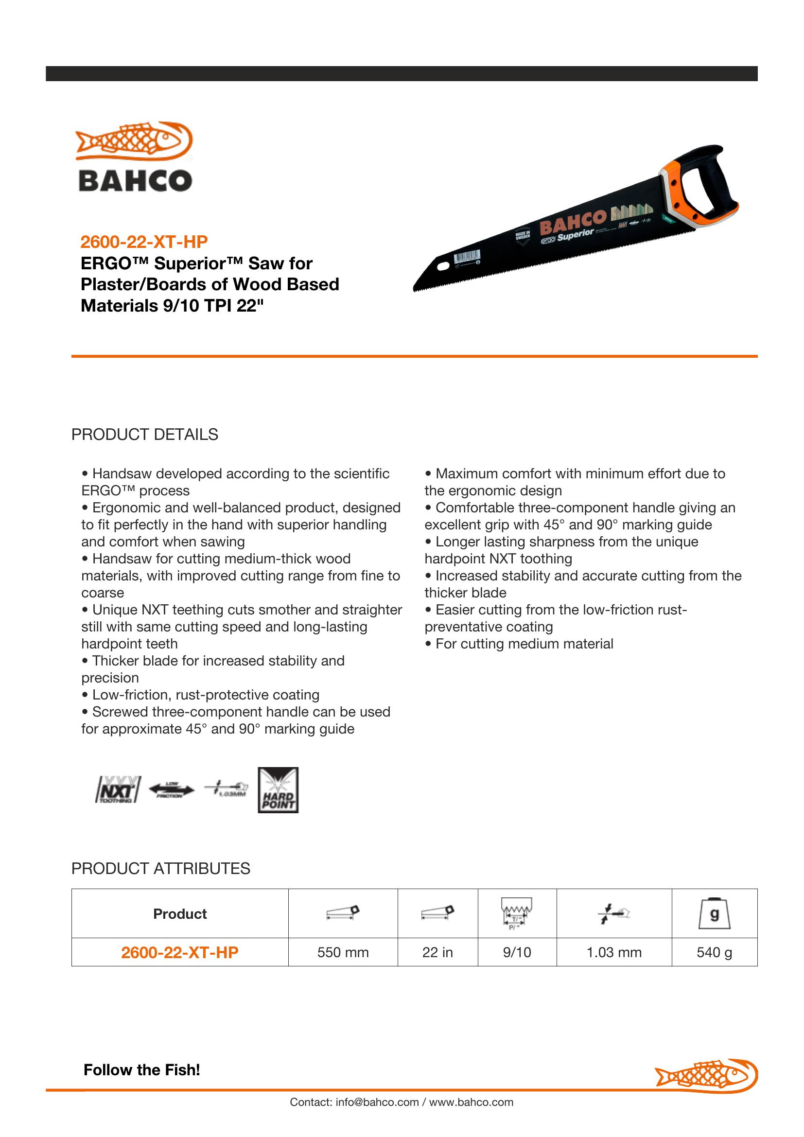 Bahco Panel saw - Low friction - Image 6