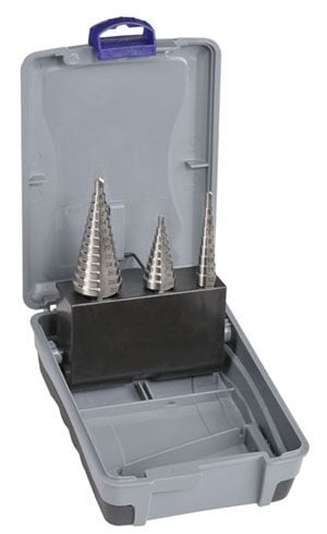 Bordo 4-30mm 3 Pce Straight Flute HSS Step Drill Set