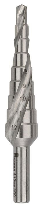 Bordo 4-12 x 1mm Spiral Flute M2-HSS Step Drill