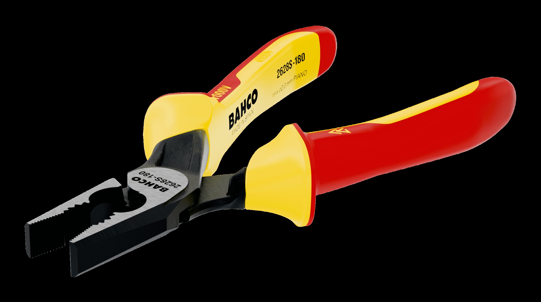 Bahco Pliers, combination, insulated to 1000V, 180mm, max cutting cap 2.00mm - Image 3