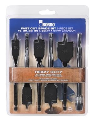 Bordo - 16-32mm 6Pce Spade Bit Set