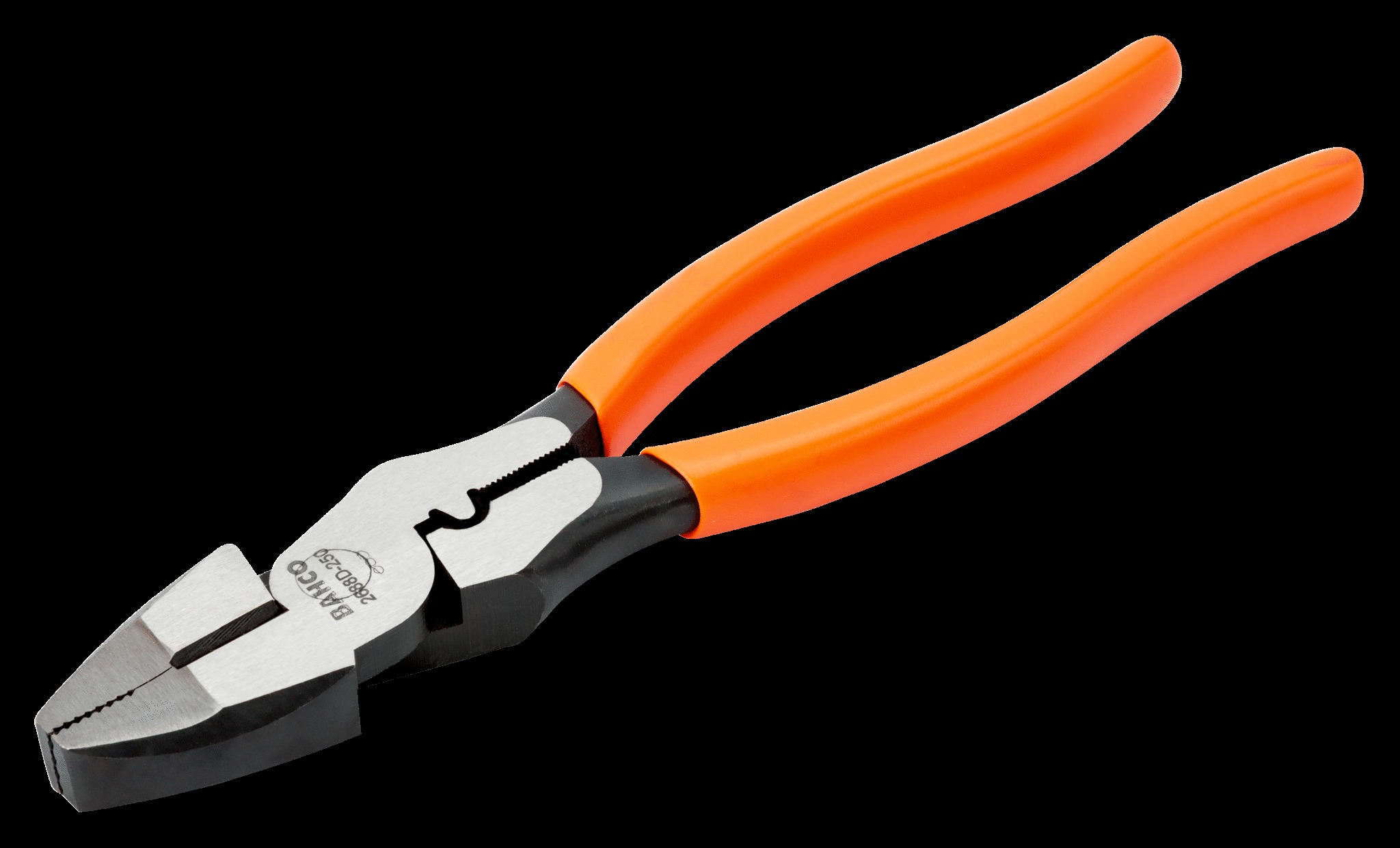 Bahco Plier Combination -250mm Gripping surface suited for gripping flat surfaces. Manufactured from high performance alloy steel. Edges designed to cut medium to hard wire. PVC coated handles . Equipped with crimping die.