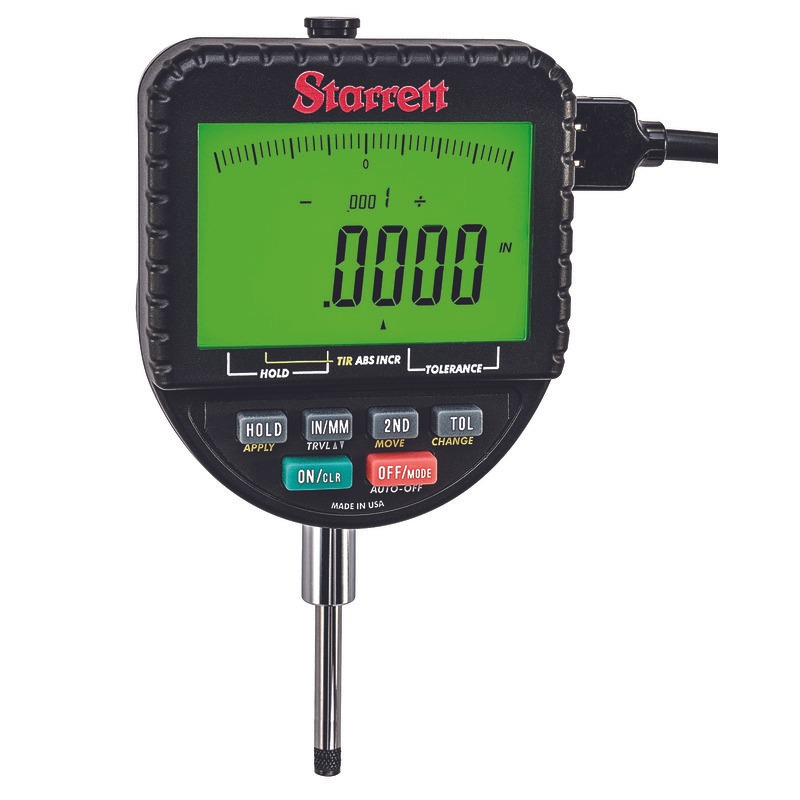Starrett Backlight Electronic Indicator 1'' Range & 0.0001'' Resolution 2700-800 Backlight Electronic Indicator