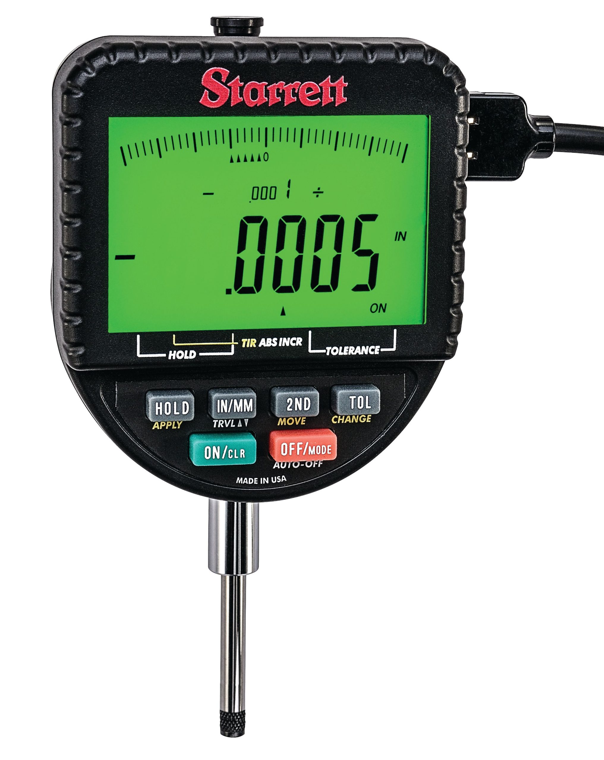Starrett Backlight Electronic Indicator 1'' Range & 0.0001'' Resolution 2700-800 Backlight Electronic Indicator - Image 2