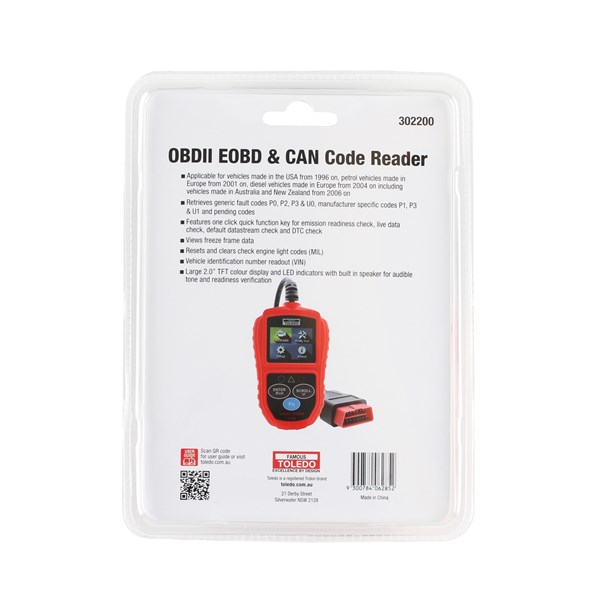 TOLEDO OBDII EOBD & CAN CODE READER - Image 5
