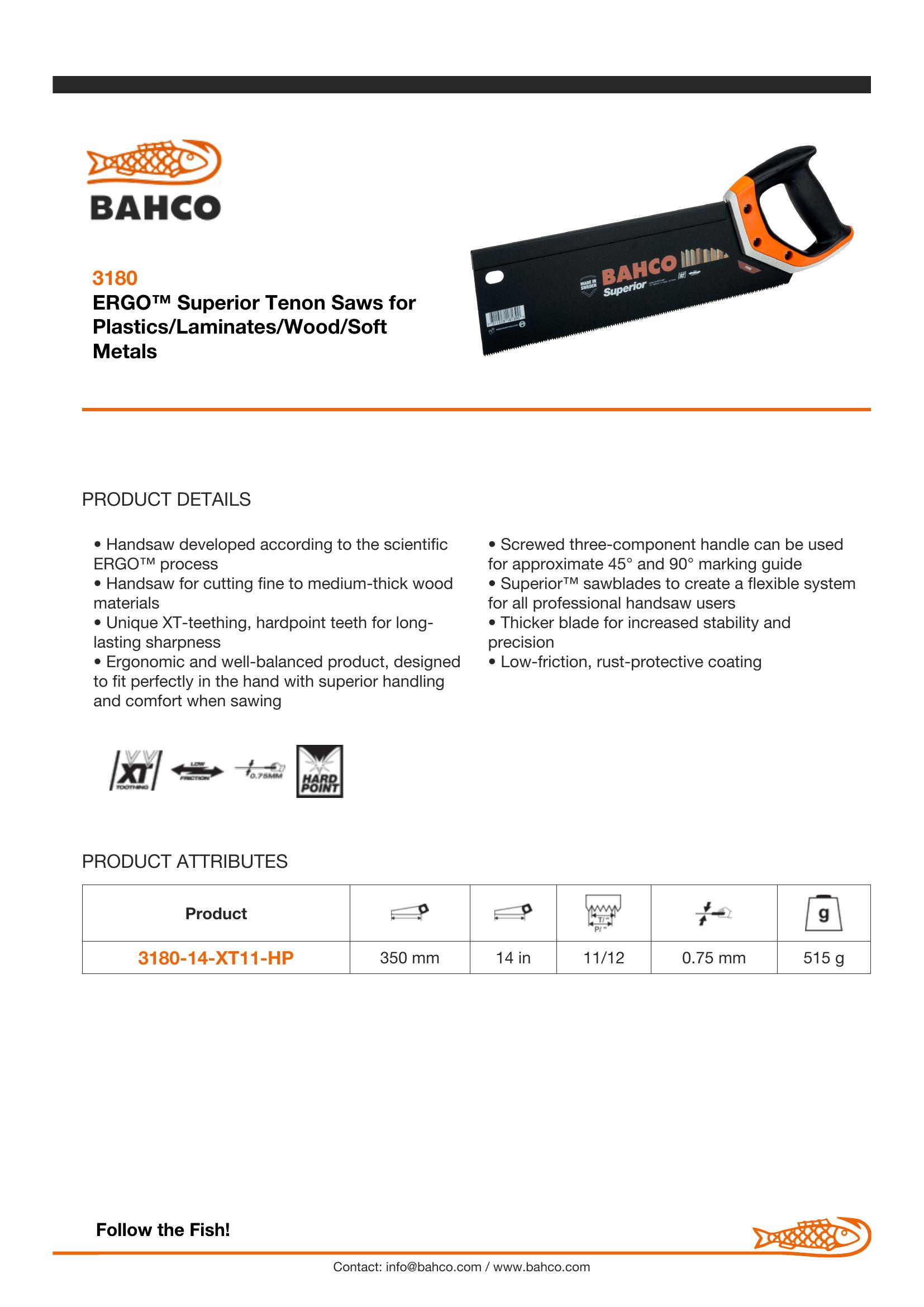 Bahco Tenon saw - Low friction - Image 6