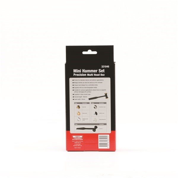 TOLEDO MINI HAMMER SET - MULTI HEAD 8OZ - Image 3