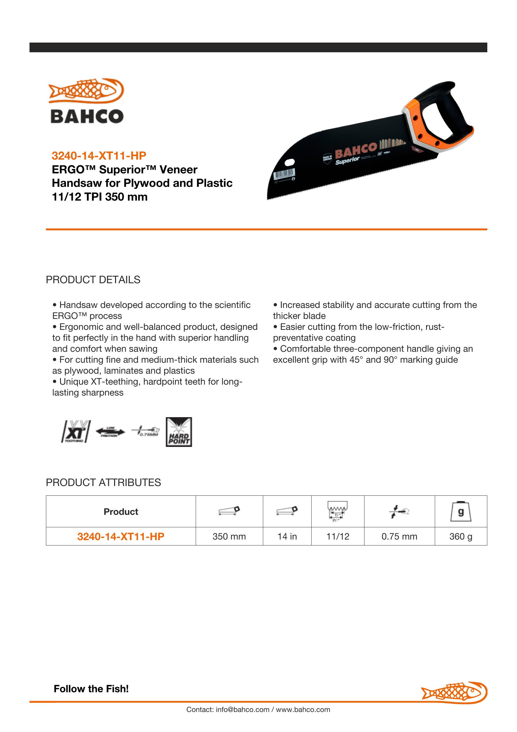 Bahco Veneer Saw - Low friction - Image 6