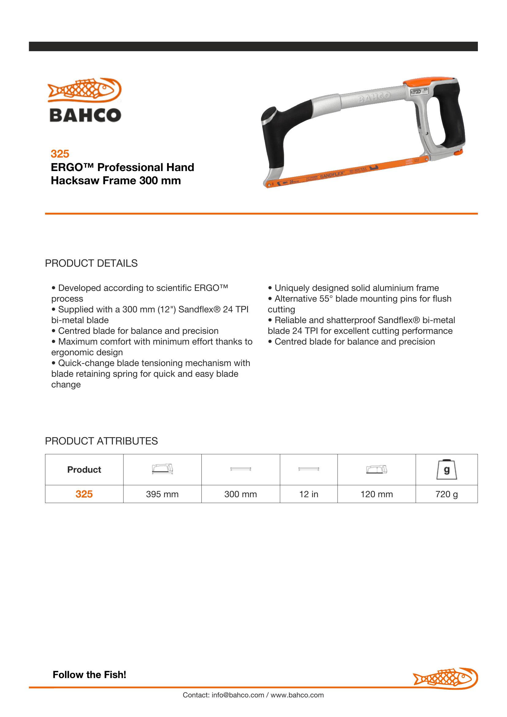 Bahco Ergo hacksaw frame - Image 6