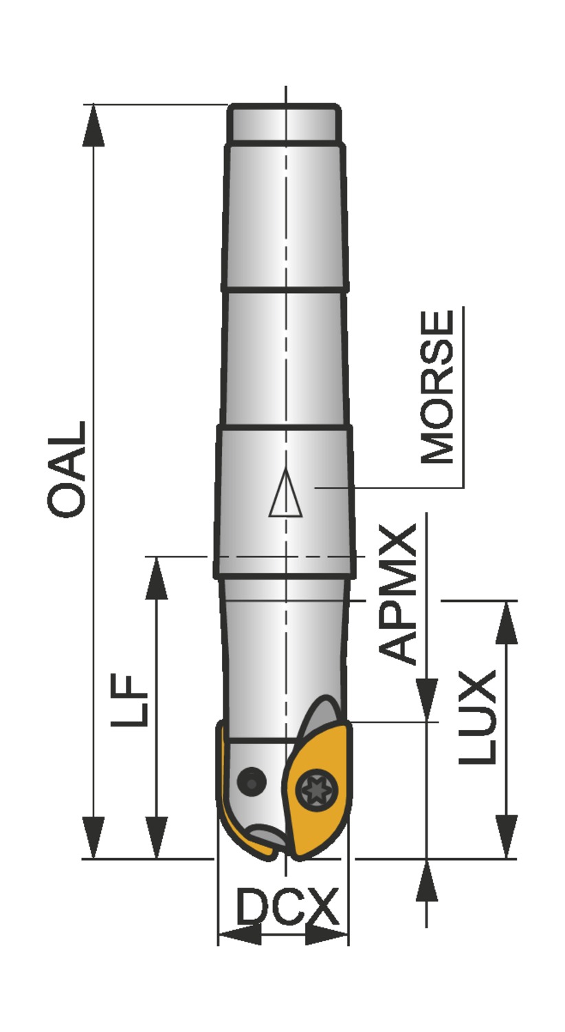 PRAMET 32L2R100E04-SZP32 Milling cutters for D&M - Image 2