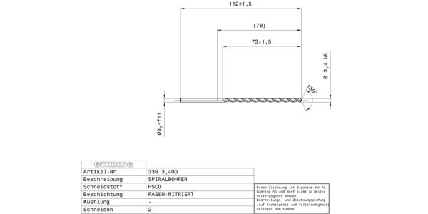 Guhring Long Series Twist drills HSCO - Image 2
