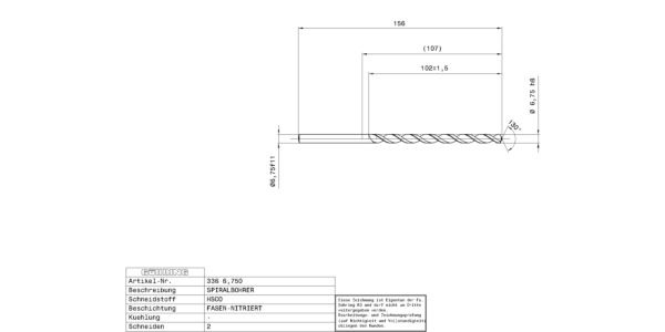 Guhring Long Series Twist drills HSCO 17/64 - Image 2