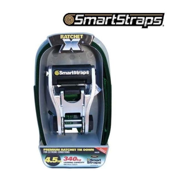 SmartStraps RATCHET X TIE DOWN 4.5M 1PK GREEN