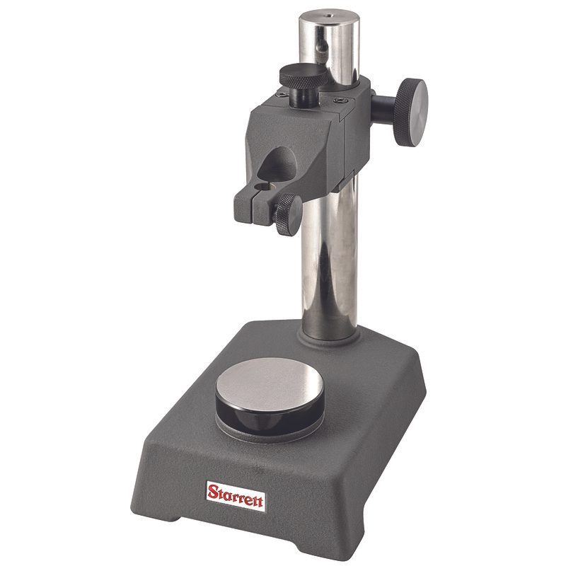 Starrett INDICATOR STAND W/ ROUND FLAT ANVIL, 3/8 3671 Indicator Stand With Round Flat Anvil, 3/8" Stem Hole, 8mm Bushing