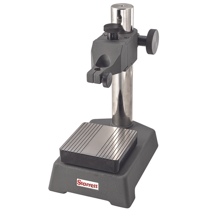 Starrett INDICATOR STAND W/ SQUARE ANVIL, 3/8 3673 Indicator Stand with Square Anvil, 3/8" Stem Hole, 8mm Bushing