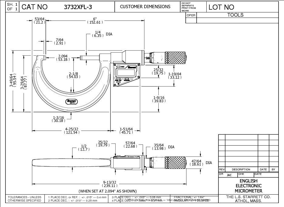 Starrett ELECTRONIC MICROMETER- W/O OUTPUT 2-3 CT138 1-3/8'' (35mm) Carbide Tipped Hole Saw - Image 2