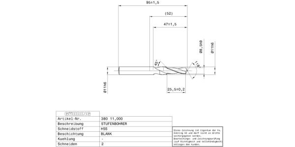 Guhring Step drills for tapping hole M10 HSS - Image 2