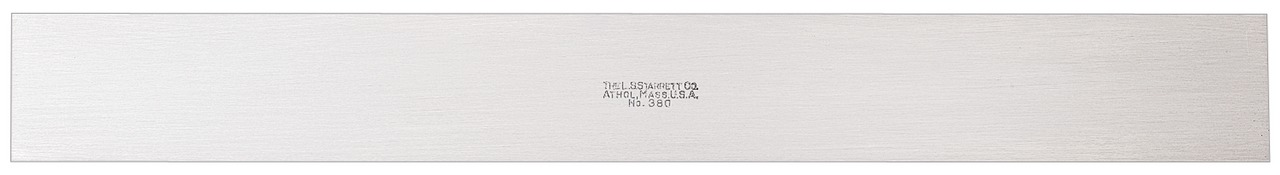 Starrett - Steel Straight Edge No Bevel - No Grads 12in (300mm)