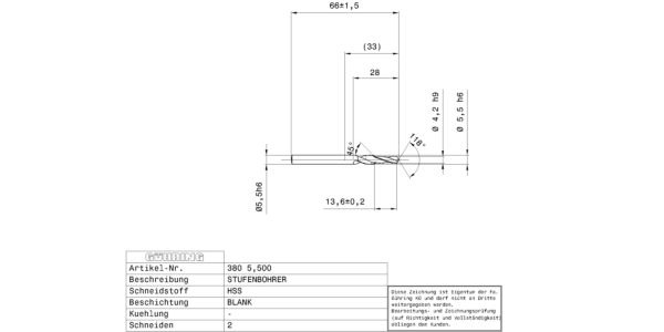 Guhring Step drills for tapping hole M5 HSS - Image 2