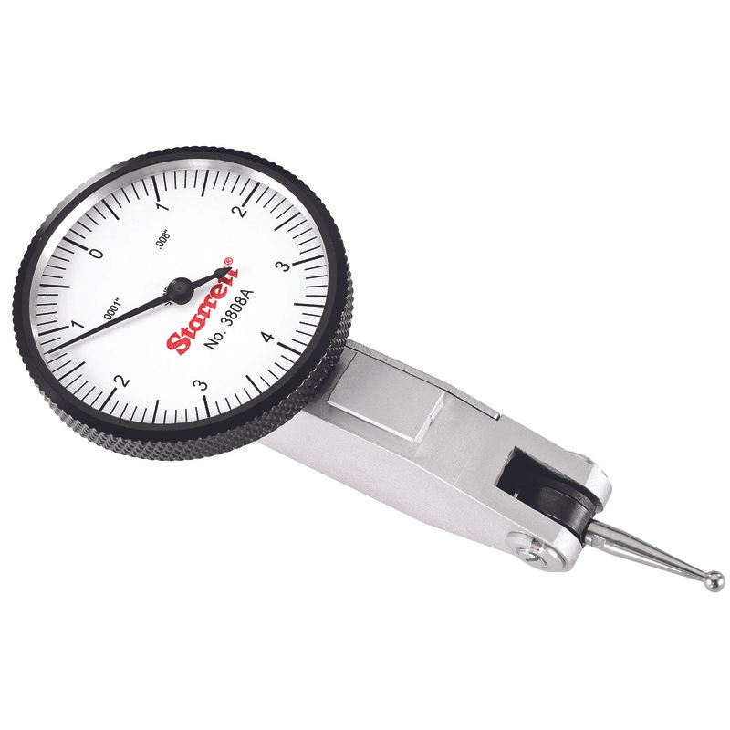 Starrett TEST INDICATOR- DIAL 1-1/4 3808AC Dial Test Indicator with Dovetail Mount