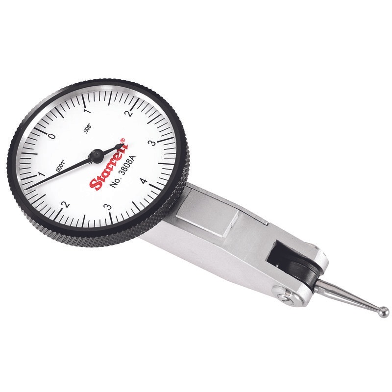 Starrett TEST INDICATOR- DIAL 1-1/4 3808A Dial Test Indicator with Dovetail Mount